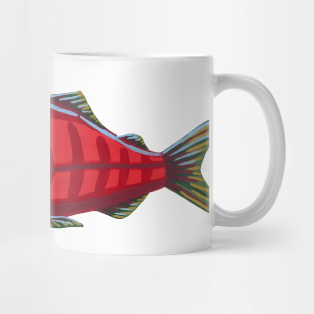 Pacific Salmon - Sockeye Salmon by paintedpansy